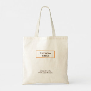 Simple minimal elegant custom logo here company g tote bag