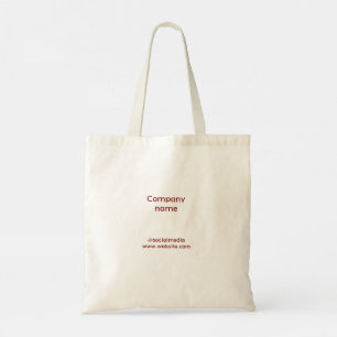 Simple minimal elegant custom logo here company g tote bag
