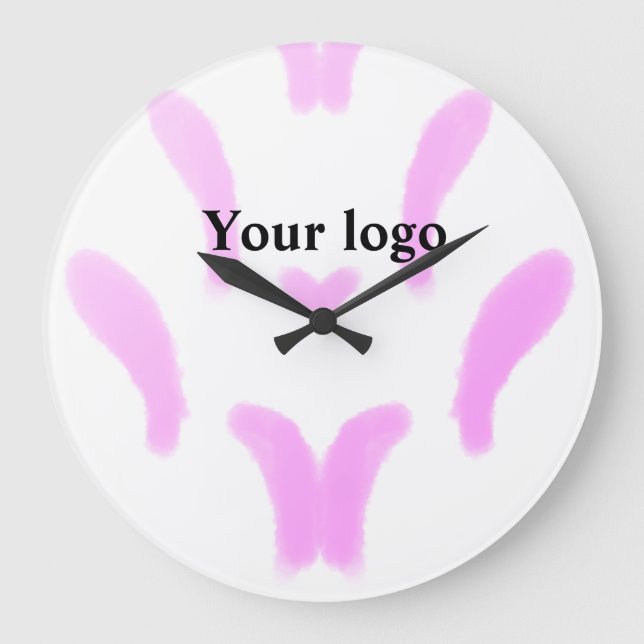 Simple minimal elegant custom logo here company  l large clock (Front)