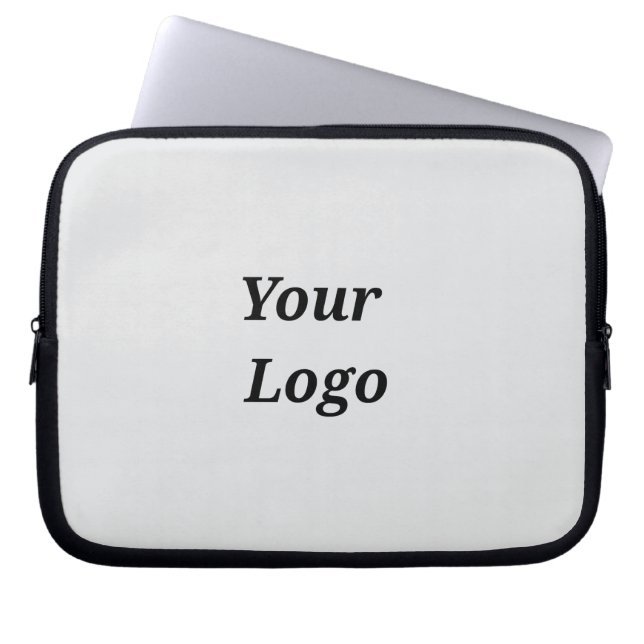 Simple minimal elegant custom logo here company    laptop sleeve (Front)