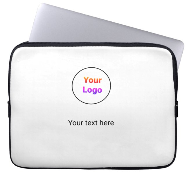 Simple minimal elegant custom logo here company   laptop sleeve (Front)