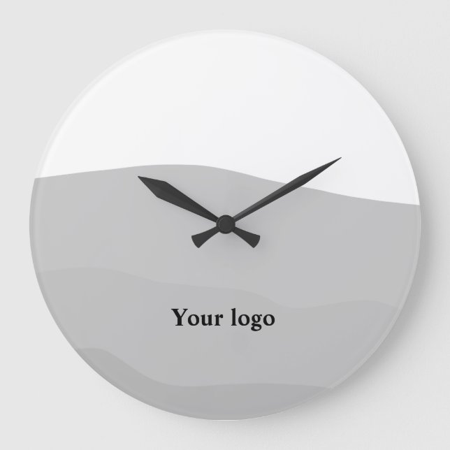 Simple minimal elegant custom logo here company  large clock (Front)