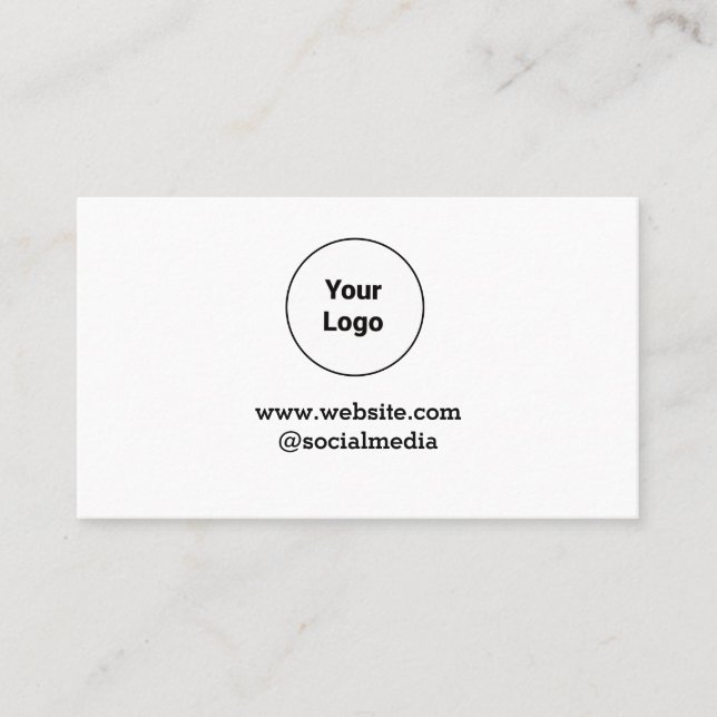 Simple minimal elegant custom logo here company  loyalty card (Front)