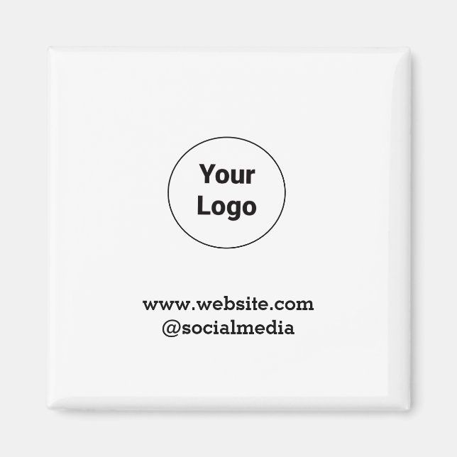 Simple minimal elegant custom logo here company  magnet (Front)