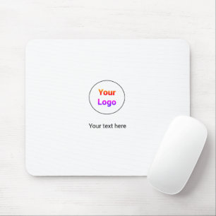 Simple minimal elegant custom logo here company   mouse pad