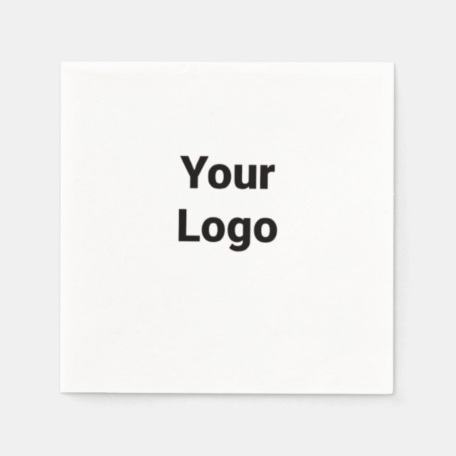 Simple minimal elegant custom logo here company    napkin (Front)