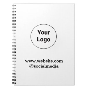 Simple minimal elegant custom logo here company  notebook