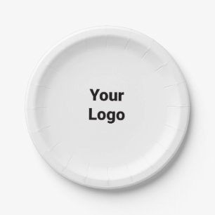 Simple minimal elegant custom logo here company  paper plate