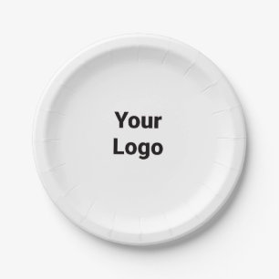 Simple minimal elegant custom logo here company  paper plate