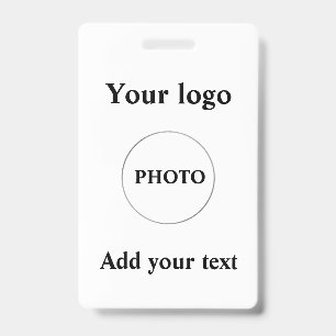 Simple minimal elegant custom logo here company ph ID badge