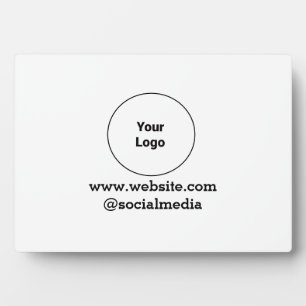 Simple minimal elegant custom logo here company  plaque