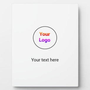 Simple minimal elegant custom logo here company   plaque