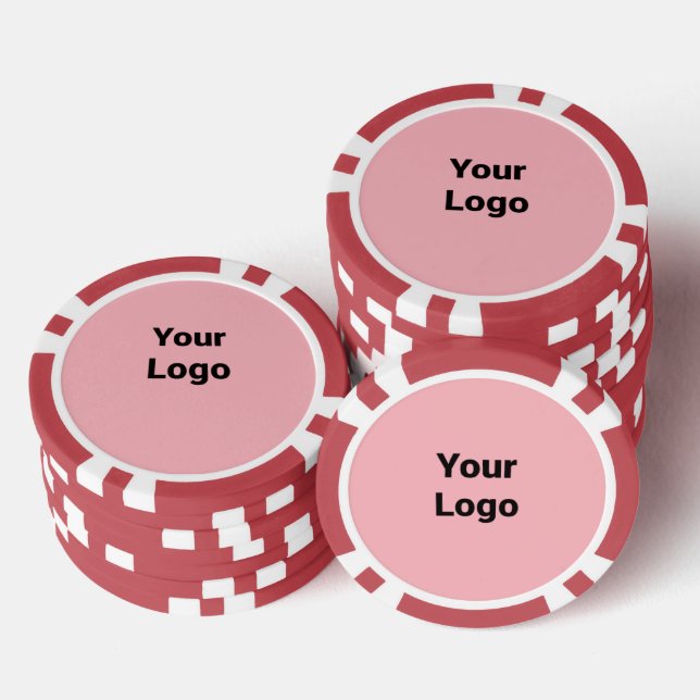 Simple minimal elegant custom logo here company poker chips (Stack)