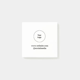 Simple minimal elegant custom logo here company post-it notes