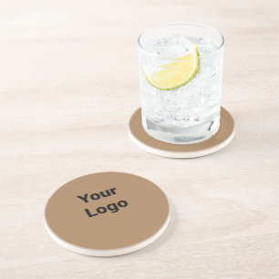 Simple minimal elegant custom logo here company s coaster