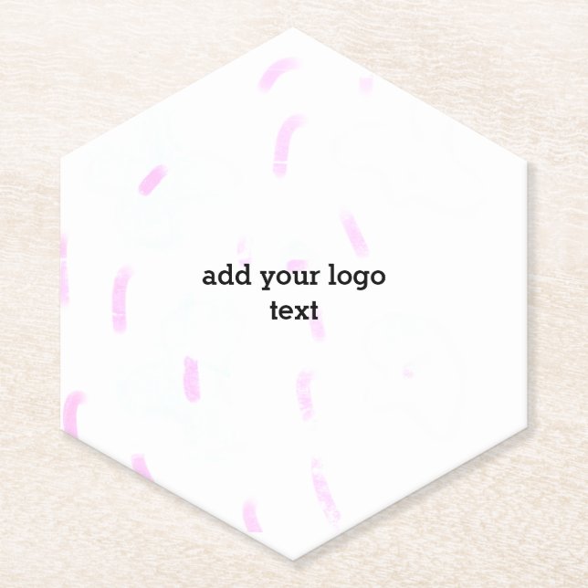 Simple minimal elegant custom logo here company  s paper coaster (Front)