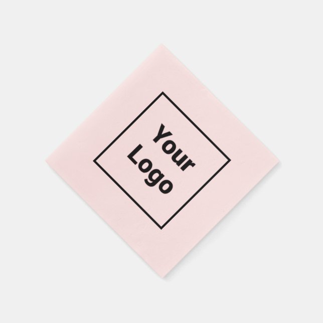 Simple minimal elegant custom logo here company sq napkin (Corner)