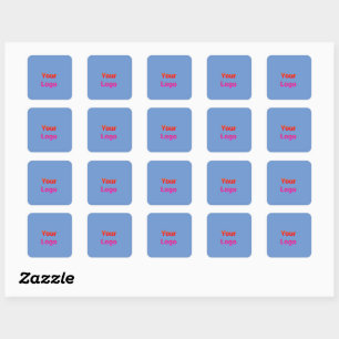 Simple minimal elegant custom logo here company sq square sticker