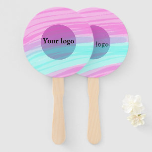 Simple minimal elegant custom logo here company t hand fan