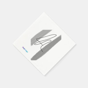 Simple minimal elegant custom logo here company t napkin