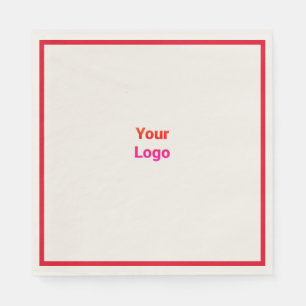 Simple minimal elegant custom logo here company t  napkin