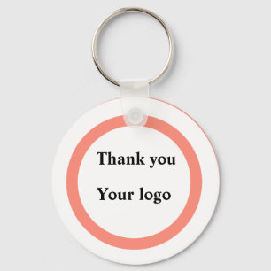 Simple minimal elegant custom logo here company th key ring