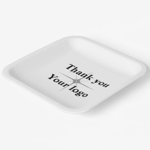 Simple minimal elegant custom logo here company th paper plate