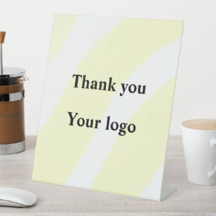 Simple minimal elegant custom logo here company th pedestal sign