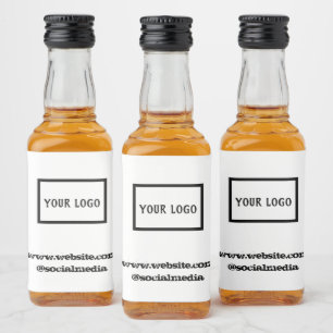 Simple minimal elegant custom logo here company w liquor bottle label