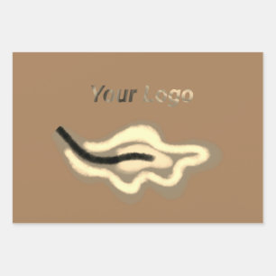 Simple minimal elegant custom logo here company w wrapping paper sheet