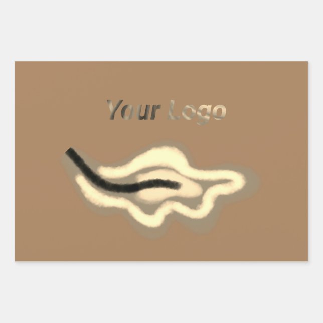 Simple minimal elegant custom logo here company  w wrapping paper sheet (Front)
