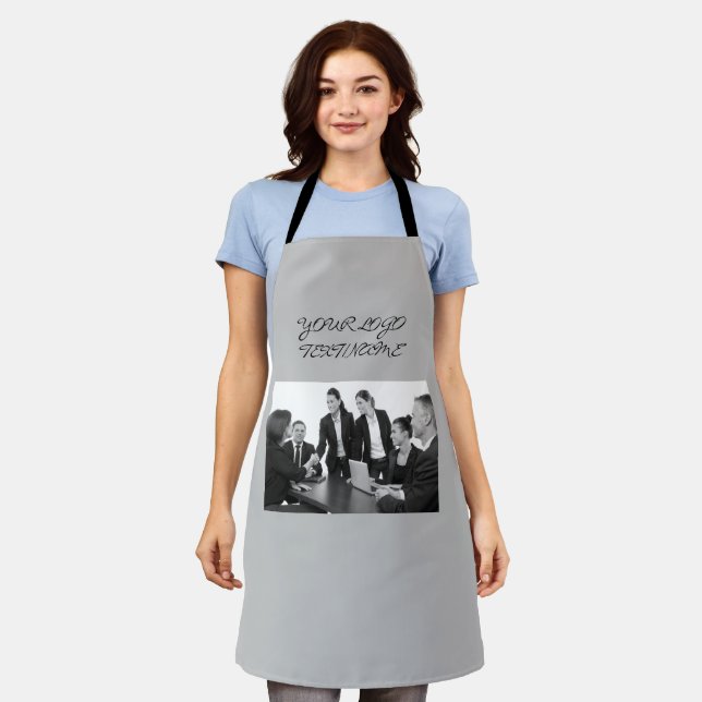 Simple minimal elegant custom logo here company wa apron (Worn)