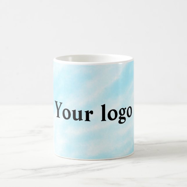 Simple minimal elegant custom logo here company wa coffee mug (Center)