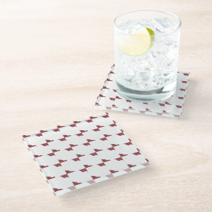 Simple minimal elegant custom logo here company wa glass coaster