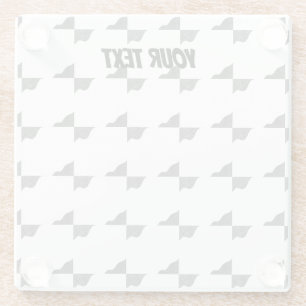 Simple minimal elegant custom logo here company wa glass coaster