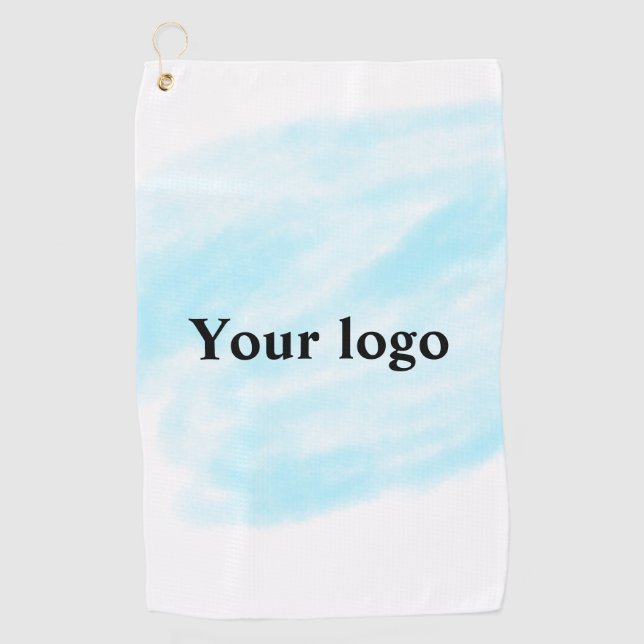 Simple minimal elegant custom logo here company wa golf towel (Front)