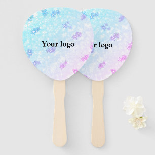 Simple minimal elegant custom logo here company wa hand fan
