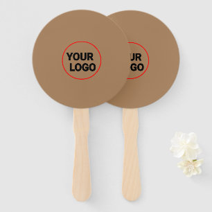 Simple minimal elegant custom logo here company wa hand fan