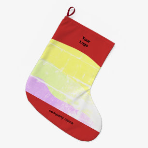 Simple minimal elegant custom logo here company wa large christmas stocking