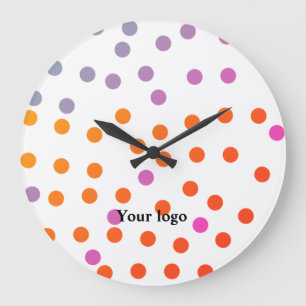 Simple minimal elegant custom logo here company wa large clock