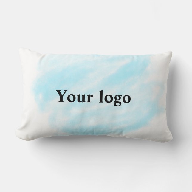 Simple minimal elegant custom logo here company wa lumbar cushion (Front)