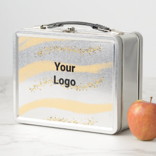 Simple minimal elegant custom logo here company wa metal lunch box