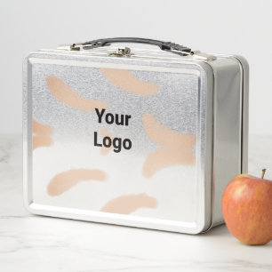 Simple minimal elegant custom logo here company wa metal lunch box