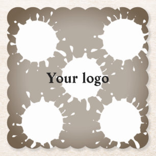 Simple minimal elegant custom logo here company wa paper coaster