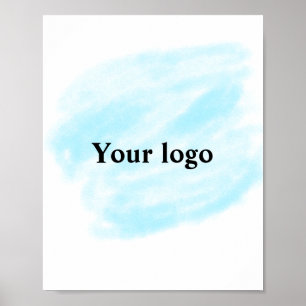 Simple minimal elegant custom logo here company wa poster