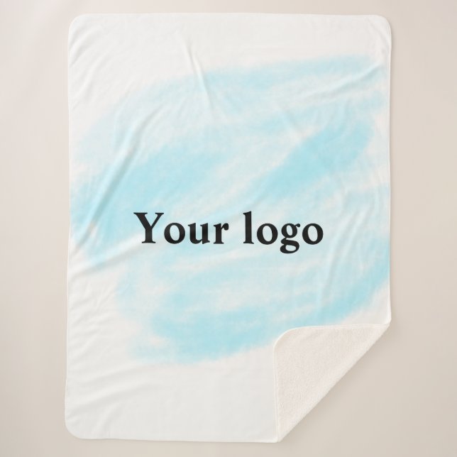 Simple minimal elegant custom logo here company wa sherpa blanket (Front)