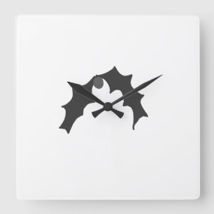 Simple minimal elegant custom logo here company wa square wall clock