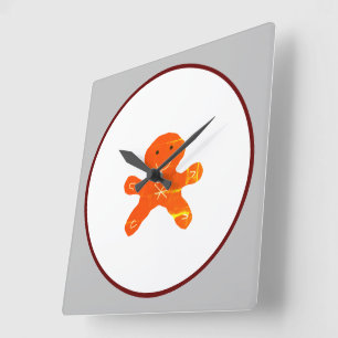 Simple minimal elegant custom logo here company wa square wall clock