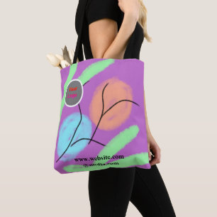 Simple minimal elegant custom logo here company wa tote bag