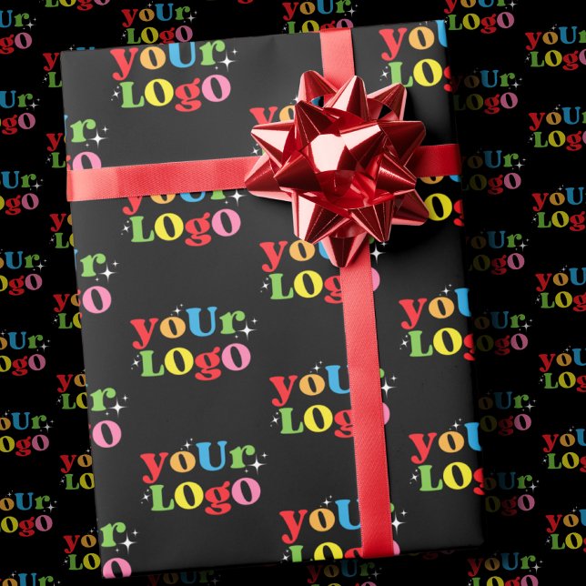 Simple Minimal Elegant Custom Logo Here Company Wrapping Paper (Creator Uploaded)